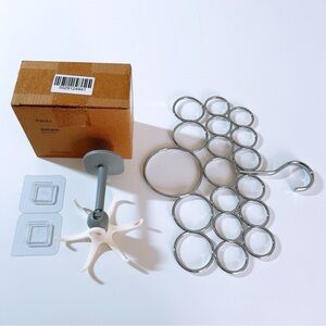 2-piece Hanger Set Octopus Multipurpose Hanger+Ring Hole Closet Hanger/Organizer